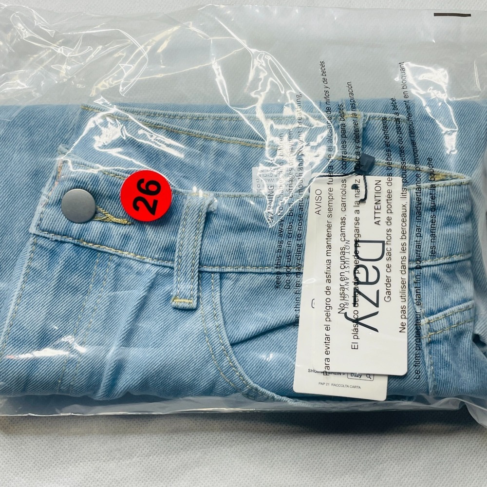 Dazy Womens Size S Light Wash Denim Mini Skirt Blue Casual Y2K Jean Skirt - Picture 10 of 10